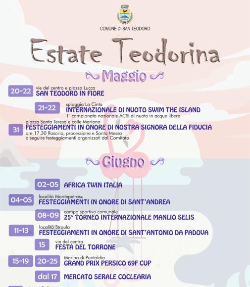 Gli eventi di Maggio e Giugno a San Teodoro